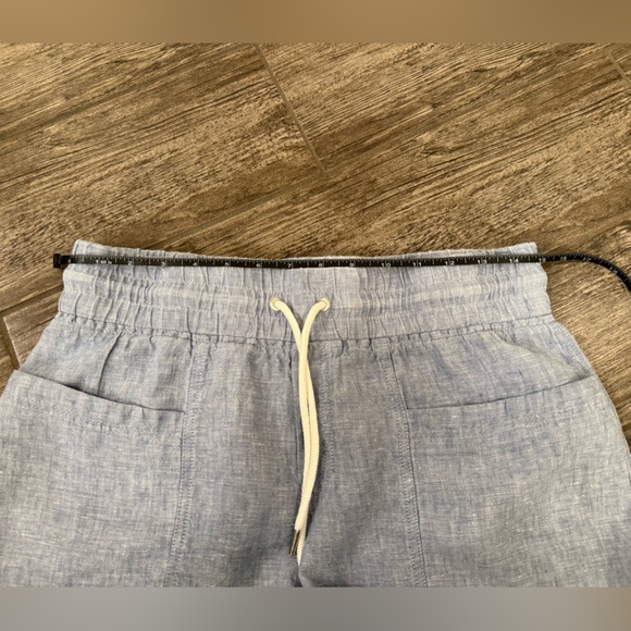 Athleta Light Blue Cabo Linen 4" Shorts - Picture 5 of 6